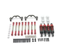 VVHKMSIL Kit de Piezas de Varilla de tracción del Amortiguador, Junta de Mejora de Metal, Asiento de Varilla de tracción Compatible con 1/16 C14 C24 FY Henglong(Red)