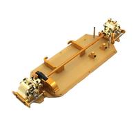 VVHKMSIL Paquete de transmisión Central diferencial de Caja de Cambios con Placa Inferior de Metal Compatible con Coche RC 1/12 124016 124017 124018 124019(Yellow)