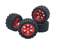 VVHKMSIL Piezas de Repuesto para neumáticos de Cubo de Rueda con Abrazadera Mejorada de Metal, Paquete de 2(Red)