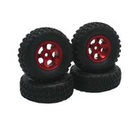 VVHKMSIL Piezas metálicas del neumático del Cubo de la Rueda para el Coche teledirigido C8801 8560 1/18 RC(Red)