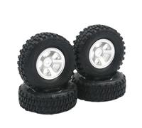 VVHKMSIL Piezas metálicas del neumático del Cubo de la Rueda para el Coche teledirigido C8801 8560 1/18 RC(Silver)