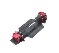 VVHKMSIL Placa Inferior de Fibra de Carbono, Distancia Entre Ejes de Caja de Cambios de 98-102mm para Piezas de Coche de Control Remoto 1/28 284131 K969 K979 K989 K999 P929 P939(Red)