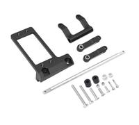 VVHKMSIL Servomontaje de murciélago de Aluminio CNC con Kit de dirección hidráulica de simulación Compatible con chasis de Eje Portal 1/10 RC Crawler VP F9(Black)