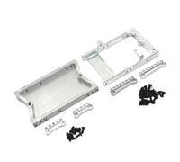 VVHKMSIL Soporte de Amortiguador Compatible con D91 D96 MN98 99S V1, contenedor de Engranaje de dirección de viga Trasera de Coche con Control Remoto(Silver)