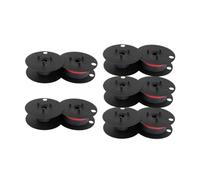 VVHKMSIL Soporte de Cinta de Carbono para máquina de Escribir GR24, calculadora de Carrete Doble Universal, máquina sumadora de Cintas, Negro y Rojo, Compatible con Suministros de Impresora(5 Pcs)