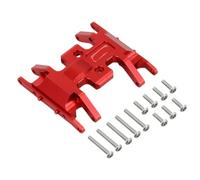 VVHKMSIL Soporte de transmisión de Placa de Deslizamiento de Aluminio y latón, Ajuste Universal, Compatible con Piezas de Mejora 1/24 RC Crawler SCX24(Red Aluminum)