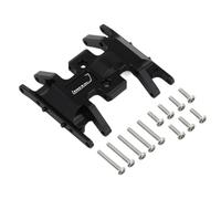 VVHKMSIL Soporte de transmisión de Placa de Deslizamiento de Aluminio y latón, Ajuste Universal, Compatible con Piezas de Mejora 1/24 RC Crawler SCX24(Black Aluminum)