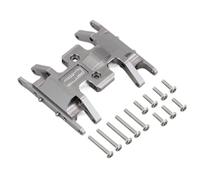 VVHKMSIL Soporte de transmisión de Placa de Deslizamiento de Aluminio y latón, Ajuste Universal, Compatible con Piezas de Mejora 1/24 RC Crawler SCX24(Grey Aluminum)