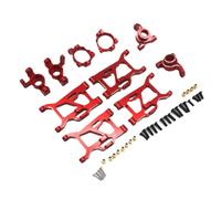 VVHKMSIL Taza de dirección de Brazo oscilante de Metal de 5 Piezas Compatible con 1/14 ZD Racing MT16 BX12 X12S JIUSI PT14R(Red)