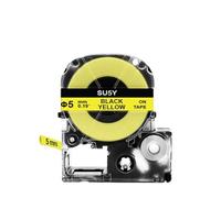 VVHKMSIL Tubo de retiro de Calor de 10 Piezas compatibles con SU5S SU3Y Su11 Tape Label Tape para el Fabricante de Etiquetas de Estilo LW-300 LW-400(5mm Yellow)