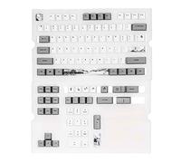 VVHUDA 113Keys PBT Keycap, PBT Button DIY Mechanical Keyboard Keycap Set Universal Ergonómico Resistencia al Aceite Teclado Keycaps Dye Sublimation Keycaps para PC Computadoras (Gris) Small Gift