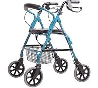 VVHUDA Andador con Ruedas para Personas Mayores - Andador con Ruedas, Andador Plegable de Aluminio, Ayuda para Caminar con Movilidad Ajustable en Altura Small Gift