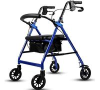 VVHUDA Andador para Ancianos, Andador de aleación de Aluminio, hogar Ligero empujable con escalones, Carrito de la Compra, bastón Antideslizante con Hospital Small Gift