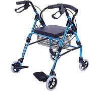 VVHUDA Andador para Ancianos, Andador Plegable con Ayuda para la Movilidad, Andador, Carrito de la Compra con Asiento y Freno de Mano y reposapiés, ayudas para discapacitados Small Gift
