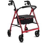 VVHUDA Andador para Ancianos, Andador Plegable de Aluminio para Caminar con Ayuda para la Movilidad, Carrito de Compras con Asiento y Freno de Mano para Caminar para Adultos Mayores Small Gift