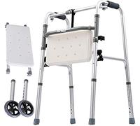VVHUDA Andador para Ancianos, Andadores Plegables Marco de Andador de Aluminio Ajustable de 8 Niveles para la Rehabilitación de Personas Discapacitadas Small Gift