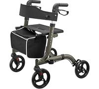 VVHUDA Andadores para Personas Mayores, Andador para Adultos Plegable de Aluminio, andadores para Ancianos con Ruedas y asa Ajustable para Asiento Small Gift