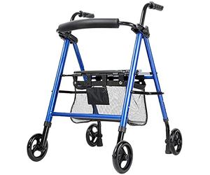VVHUDA Andadores Plegables para Ancianos para Personas Mayores Andador de Carrito de Compras con Ruedas Andador para discapacitados de Cuatro Ruedas Small Gift