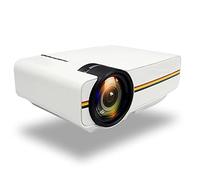 VVHUDA Mini proyector actualizado 1080P 1800 lúmenes Proyector LED LCD portátil Cine en casa Proyector 3D Compatible con USB (Color: Onecolor, Tamaño: YG400) (Onecolor YG400) Small Gift