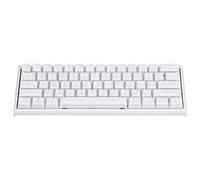 VVHUDA Teclado mecánico, 61-Key RGB LED retroiluminado Gaming Keycap, USB Cute Keycap Durable Dureza Portable Save Space Wired Keypad, para PC Gamer(Blanco) Small Gift