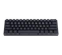 VVHUDA Teclado mecánico, 61-Key RGB LED retroiluminado Gaming Keycap, USB Cute Keycap Durable Dureza Portable Save Space Wired Keypad, para PC Computers Gamer(Negro) Small Gift