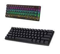 VVHUDA Teclado mecánico, 61 Teclas, Modo Dual, retroiluminación RGB Colorida, tecla Flotante, Teclado Universal para computadora de Juegos, para Jugadores de PC con Windows Small Gift