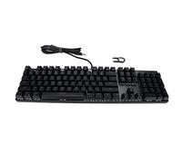 VVHUDA Teclado mecánico para Juegos, 104 Teclas con Cable RGB retroiluminado Interruptor Azul Teclado ergonómico portátil Compacto, para computadora portátil PC Gamer Small Gift