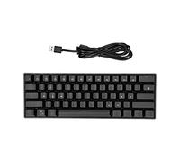 VVHUDA Teclado mecánico para Juegos, 61 Teclas Mini Teclado USB portátil Teclado para Juegos con luz de Color con diseño Compacto de 61 Teclas, para Oficina de Juegos Small Gift
