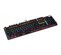 VVHUDA Teclado mecánico RGB, 9 Efectos de iluminación, Perilla de Teclado RGB, versión de Teclado de 104 Teclas con inyección de 2 Colores, para Juegos de PC Small Gift