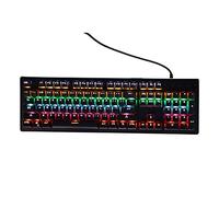 VVHUDA Teclado mecánico, Teclado para Juegos con retroiluminación LED RGB de 104 Teclas, Teclado de Carga USB de 4000MAh Teclado con Cable portátil Duradero, para PC Computadoras Gamer Small Gift