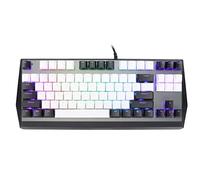 VVHUDA Teclado mecánico, Teclado retroiluminado USB RGB de 87 Teclas para Juegos, Teclado portátil con Cable de aleación de Aluminio Duradero, para PC, Ordenador y Jugador Small Gift
