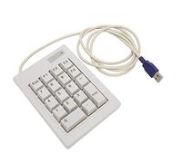 VVHUDA Teclado numérico mecánico, 18 teclas, silencioso, mini teclado numérico con cable, interruptor de acción lineal, teclado numérico USB, para contador de banco de oficina, pequeño regalo