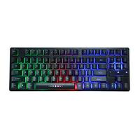 VVHUDA Teclado para Juegos con Cable, Teclado retroiluminado RGB de 87 Teclas Teclado mecánico con Tapa Flotante Diseño ergonómico, para Todas Las computadoras de Escritorio y portátiles Small Gift