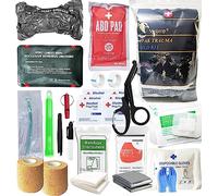 VVIITOP Kit de recambio para trauma, paquete de primeros auxilios IFAK, sello de pecho ventilado, vendaje israelí, almohadilla ABD, vendajes autoadhesivos, gasa comprimida, paquete de control de