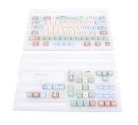 Vvikizy 112 Teclas PBT KeyCaps Conjunto, Lindas Teclas de Dibujos Animados de Panda de Teclas Adorables con Sublimación de Tinte de 5 Lados Completo para Teclados Mecánicos 61-108 Teclas