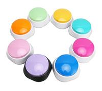 Vvikizy 8 Botones para Perros, Grabación de 30 S, Botones de Entrenamiento de Mascotas ABS con Pilas con Sonido Claro, para Comunicación Entre Perros y Gatos, Niños Que Aprenden Juegos