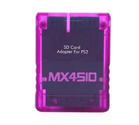 Vvikizy Adaptador de Tarjeta de Almacenamiento MX4SIO, Lector de Tarjetas de Memoria de Consola de Juegos Profesional con Plug and Play, para Consola Fat (Púrpura translúcido)
