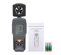 Vvikizy Anemómetro Digital, Medidor de Velocidad del Viento de 6 Pulgadas con Pantalla LCD Retroiluminada y Sensor de Temperatura, Mide 0,3 30 M S 0,6 60 Nudos 1 108 Km H 0,7 60 Mph,