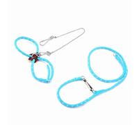 Vvikizy Arns Ajustable para Hmster para Mascotas Correa para Hamster Mini Correa de Plomo para Entrenamiento de Ratones y Ratas Pequeas con Campana Buscadora (Azul) Szelki