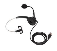 Vvikizy Auriculares USB con Reducción de Ruido de un Oído, Ultraligeros para Servicio Al Cliente y Aprendizaje en Línea, Color Negro