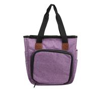 Vvikizy Bolsa de almacenamiento de punto, bolsa organizadora de ganchillo con múltiples compartimentos, tela Oxford, bolsa de ganchillo, organizador de hilo para ganchillo, agujas de tejer, morado