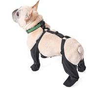 Vvikizy Botas con Tirantes para Perros, Cómodos Zapatos Ajustables Impermeables para Perros con Polainas con Suela de Goma Antideslizante y Resistente para Caminar Al Aire Libre en Días