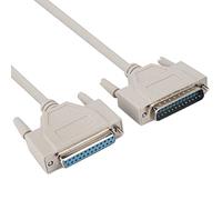 Vvikizy Cable Serie DB25, Cable de Extensión de 25 Pines Línea de Datos de Impresora Aislamiento de HDPE Macho a Hembra para RS232, 485, 422, Impresora, Máquina POS, Caja Registradora,