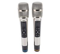 Vvikizy Conjunto de Micrófono Inalámbrico Profesional con 48ch Reverb Reverb Dynamic Mic Salida Externa Rango de 30m para Canto de Karaoke de Cine en Casa