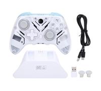 Vvikizy Controlador de Juego Inalámbrico, Disparadores de Efecto Hall, Giroscopio de 6 Ejes, Programación Macro de Luz RGB para PC, con Ráfaga 2.4G 5.3, Controlador de Juego Inalámbrico (Blanca)