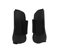 Vvikizy El Resbalón Suave de la Bota Trasera del Tendón del Caballo Previene El Juego de Botas Protectoras del Tendón de la Cáscara de la PU para la Protección del Caballo (patas delanteras negras SG)