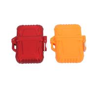 Vvikizy Estuche de Almacenamiento para Deportes Al Aire Libre, Caja Seca Liviana a Prueba de Lluvia para Senderismo, Ciclismo, Salidas a la Playa | Organizador de Plástico Hermético (Rojo+Naranja)