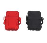 Vvikizy Estuche de Almacenamiento para Deportes Al Aire Libre, Caja Seca Liviana a Prueba de Lluvia para Senderismo, Ciclismo, Salidas a la Playa | Organizador de Plástico Hermético (Negro y Rojo)