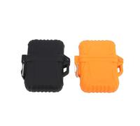 Vvikizy Estuche de Almacenamiento para Deportes Al Aire Libre, Caja Seca Liviana a Prueba de Lluvia para Senderismo, Ciclismo, Salidas a la Playa | Organizador de Plástico Hermético (Negro Naranja)