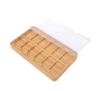 Vvikizy Estuche para Tarjetas de Juego, Organizador Portátil Compacto para 2 con 12 Ranuras Hecho de Madera para Viajes y Uso Diario